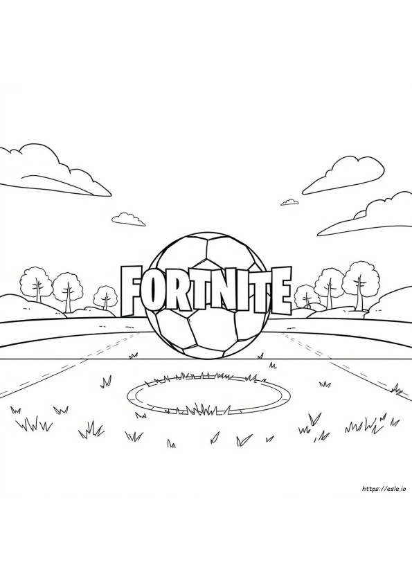 Ball Fortnite Ausmalbild