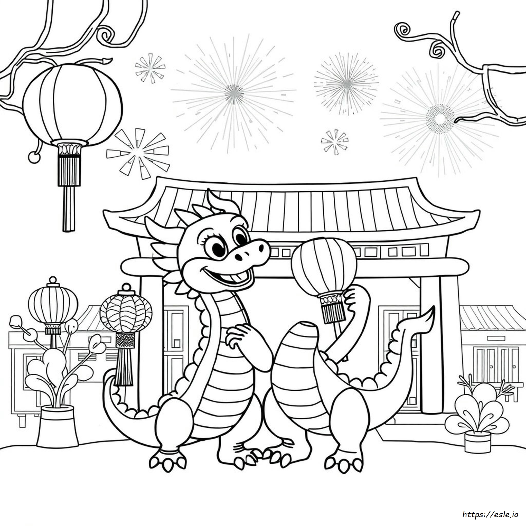 Chinese New Year Coloring Pages 2024 Free Printable