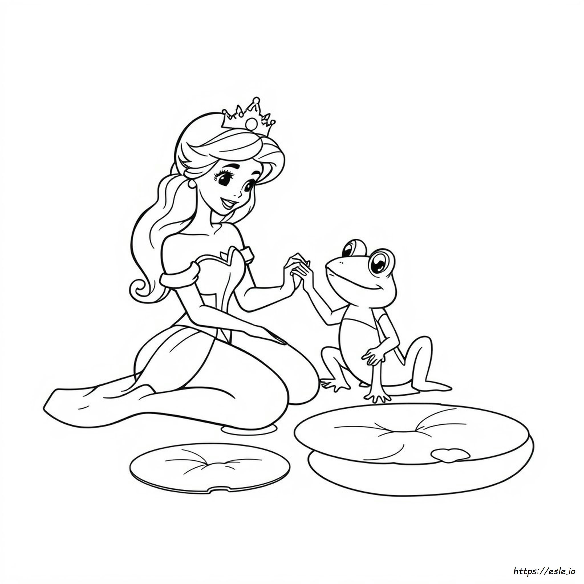 Princess And Frog Coloring Pages