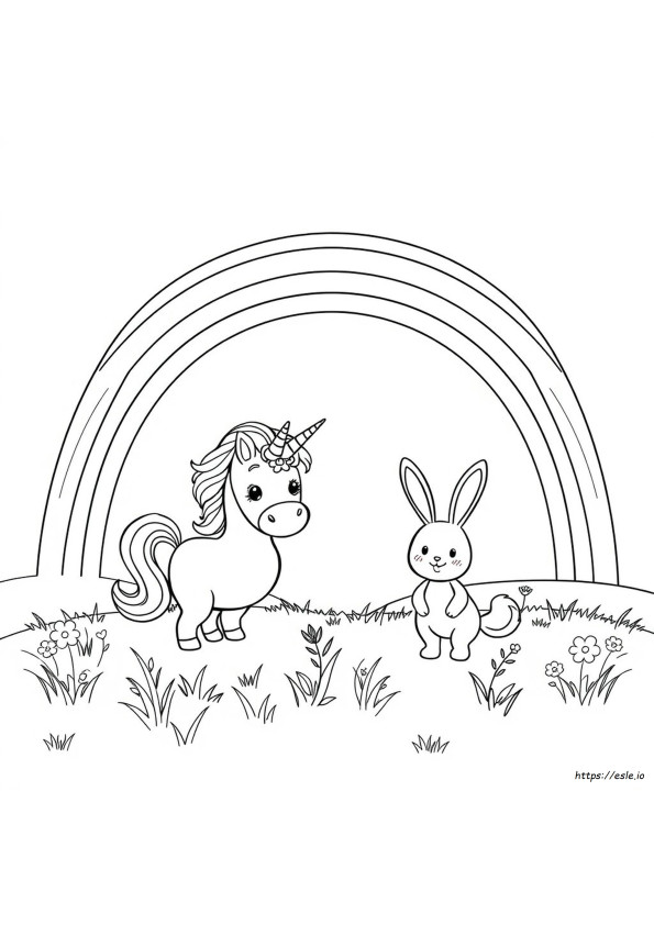 Rainbow Friends Colouring Page