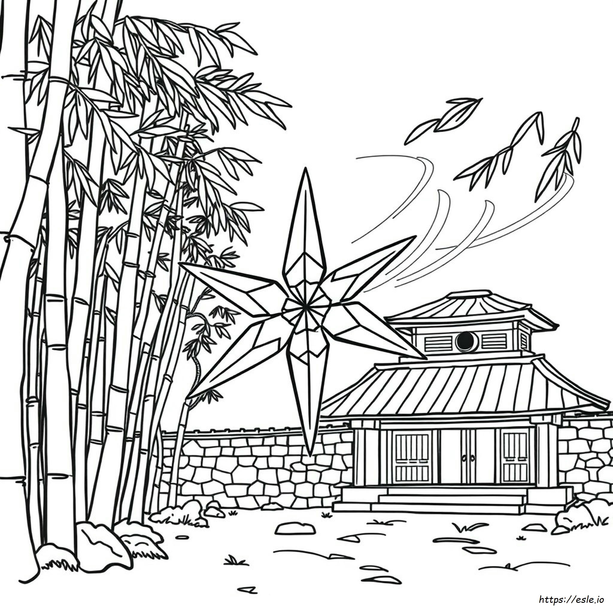 Ninja Star Coloring Page