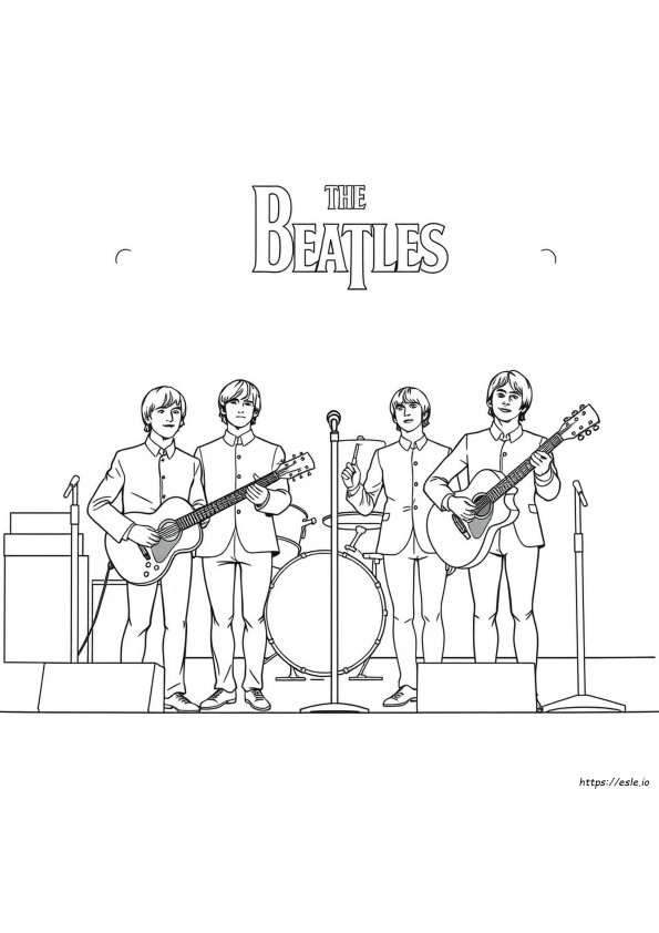 The Beatles Colouring Pages