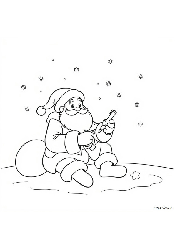 Santa Colouring In