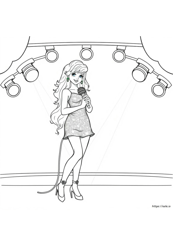 Easy Glamrock Bonnie Coloring Page