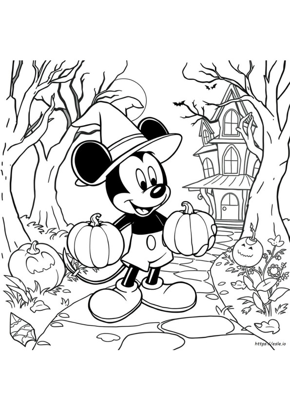 Mickey Mouse Halloween Mewarnai Gambar