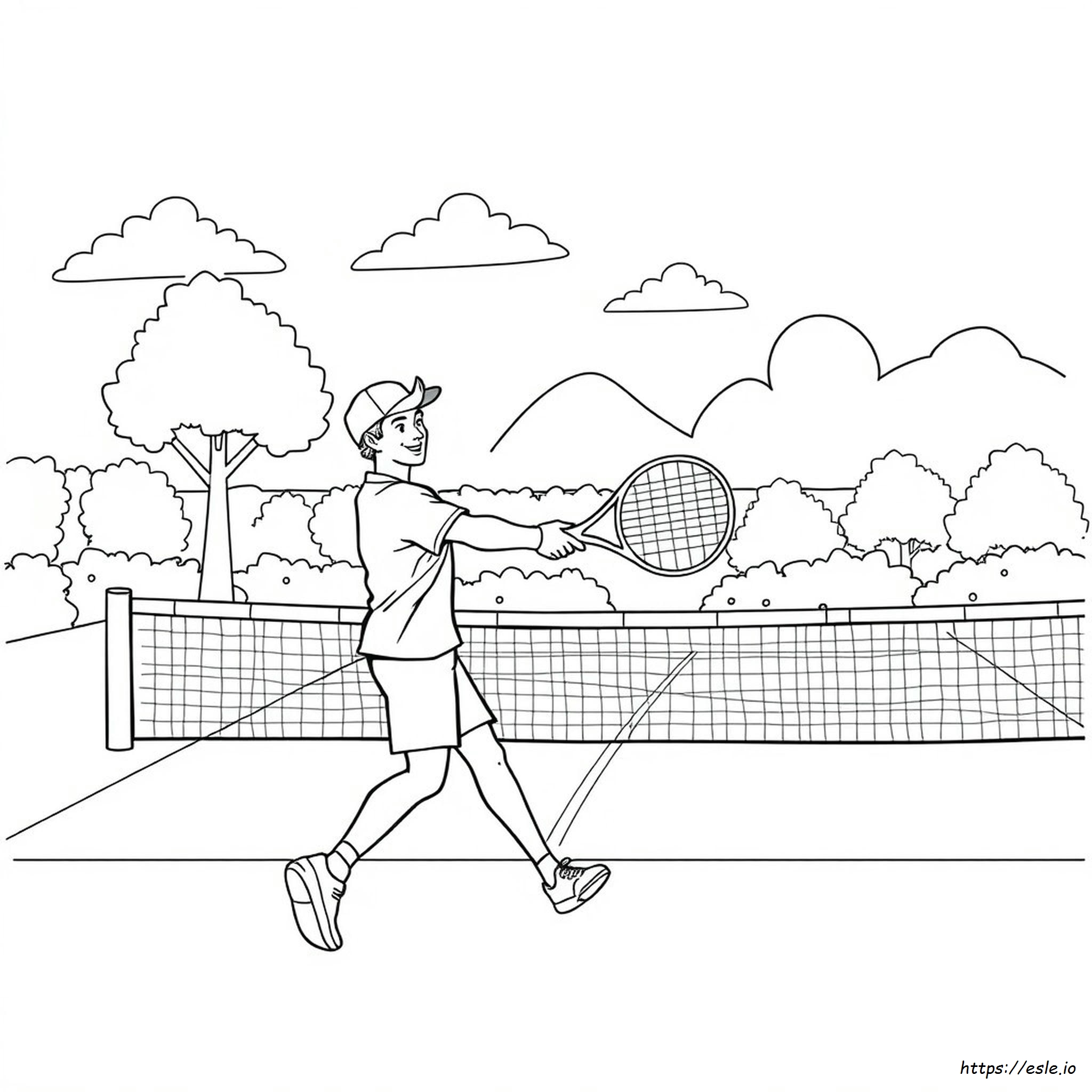 Tennis Coloring Pages