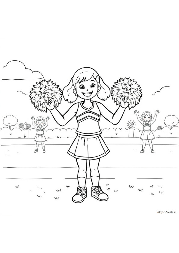 Desene De Colorat Cu Majorete Pom Pom Desene Cu Oameni Veseli Ușor De Colorat