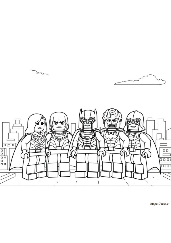 Gambar Mewarnai Pahlawan Super Lego