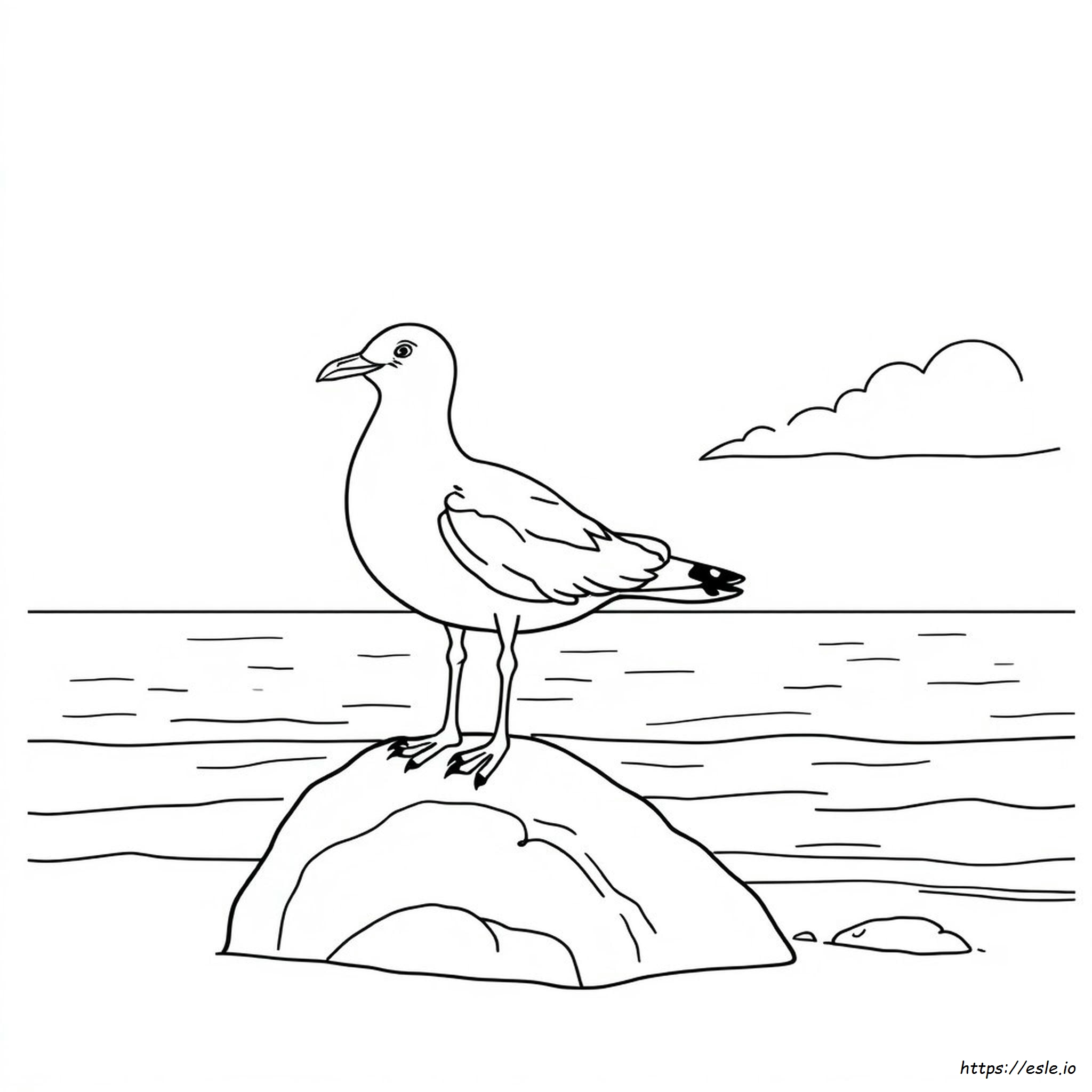 Printable Seagull Coloring Page
