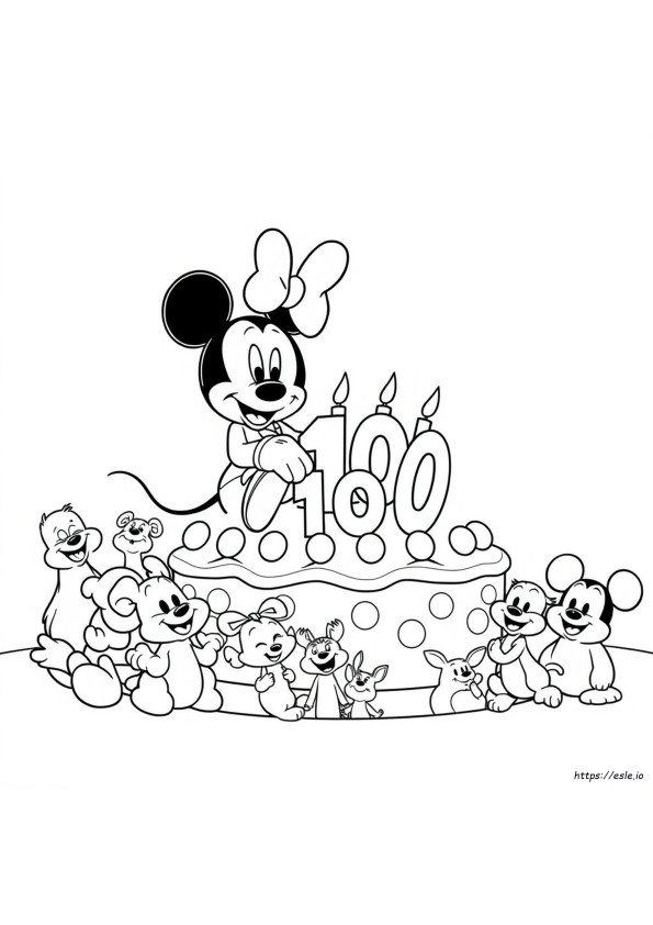 Libro Da Colorare Disney 100