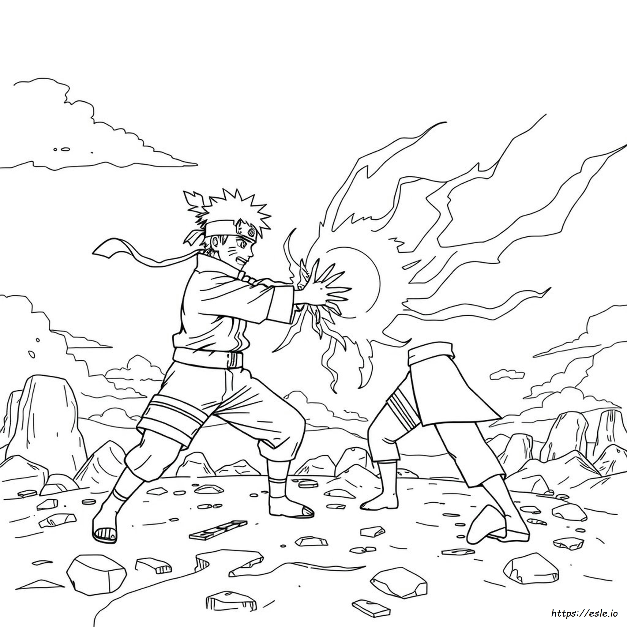 Naruto Rasengan Naruto Vs Sasuke Coloring Pages