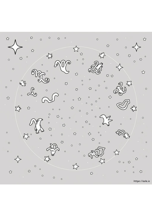 Disegni Da Colorare Zodiaco Celestiale