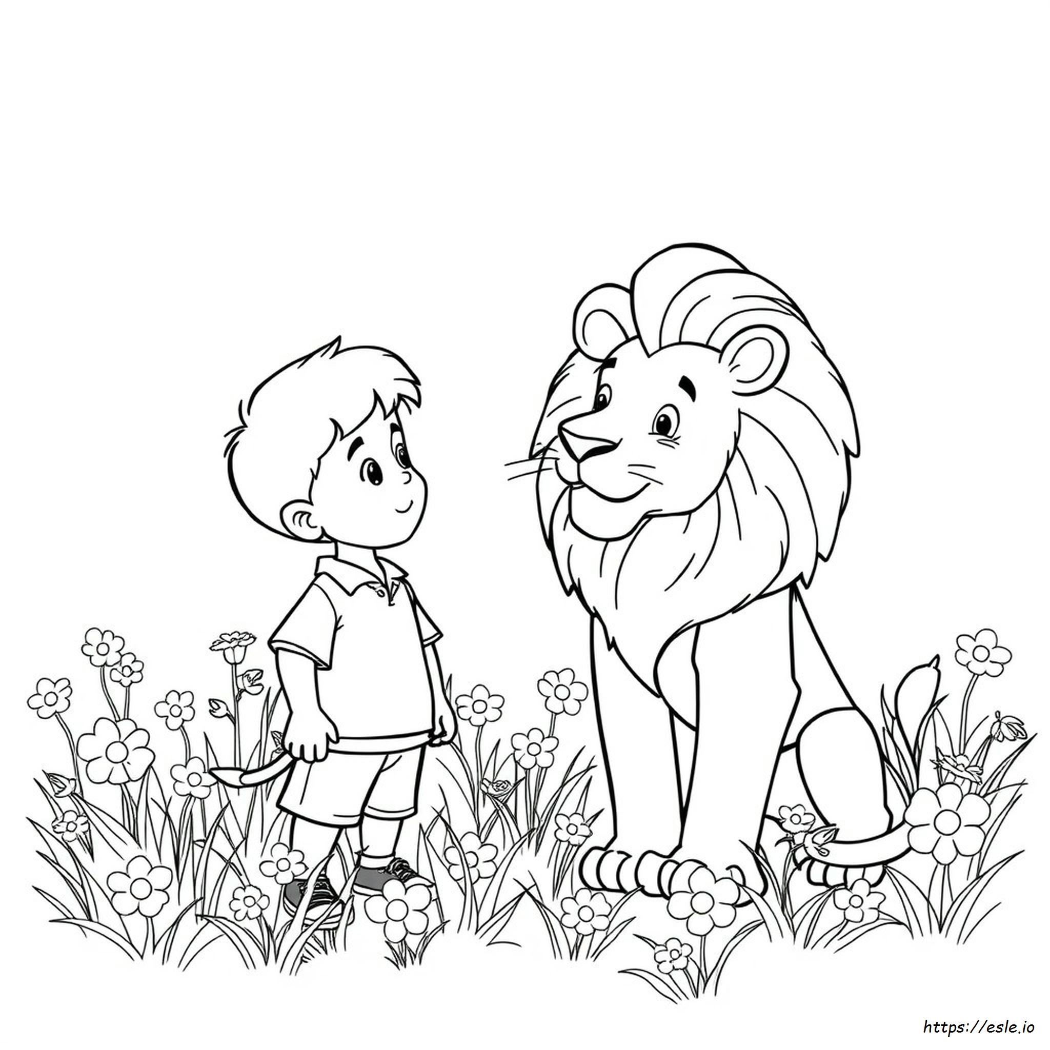 Daniel And Lion Coloring Page