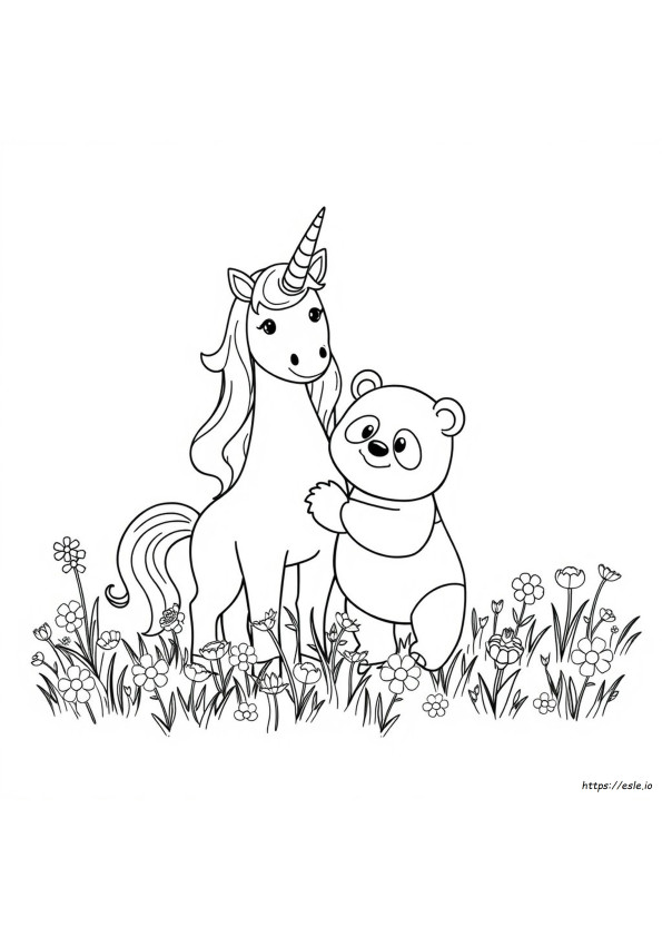 Unicorn Panda Coloring Pages