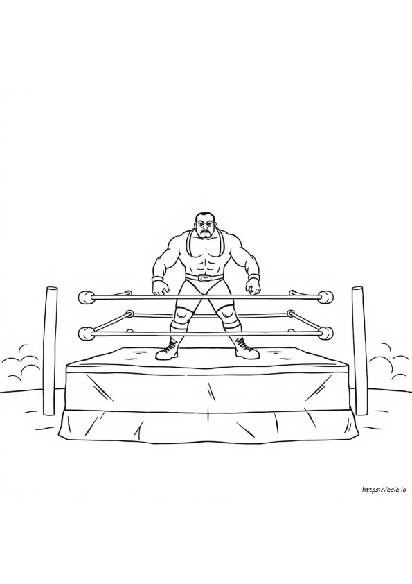 Printable Wrestling Coloring Pages