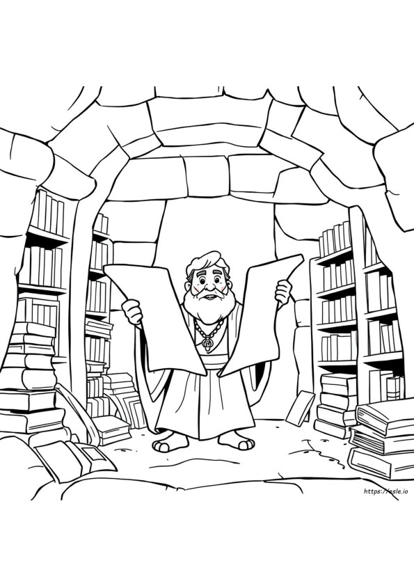 Josiah And The Lost Scroll Coloring Page