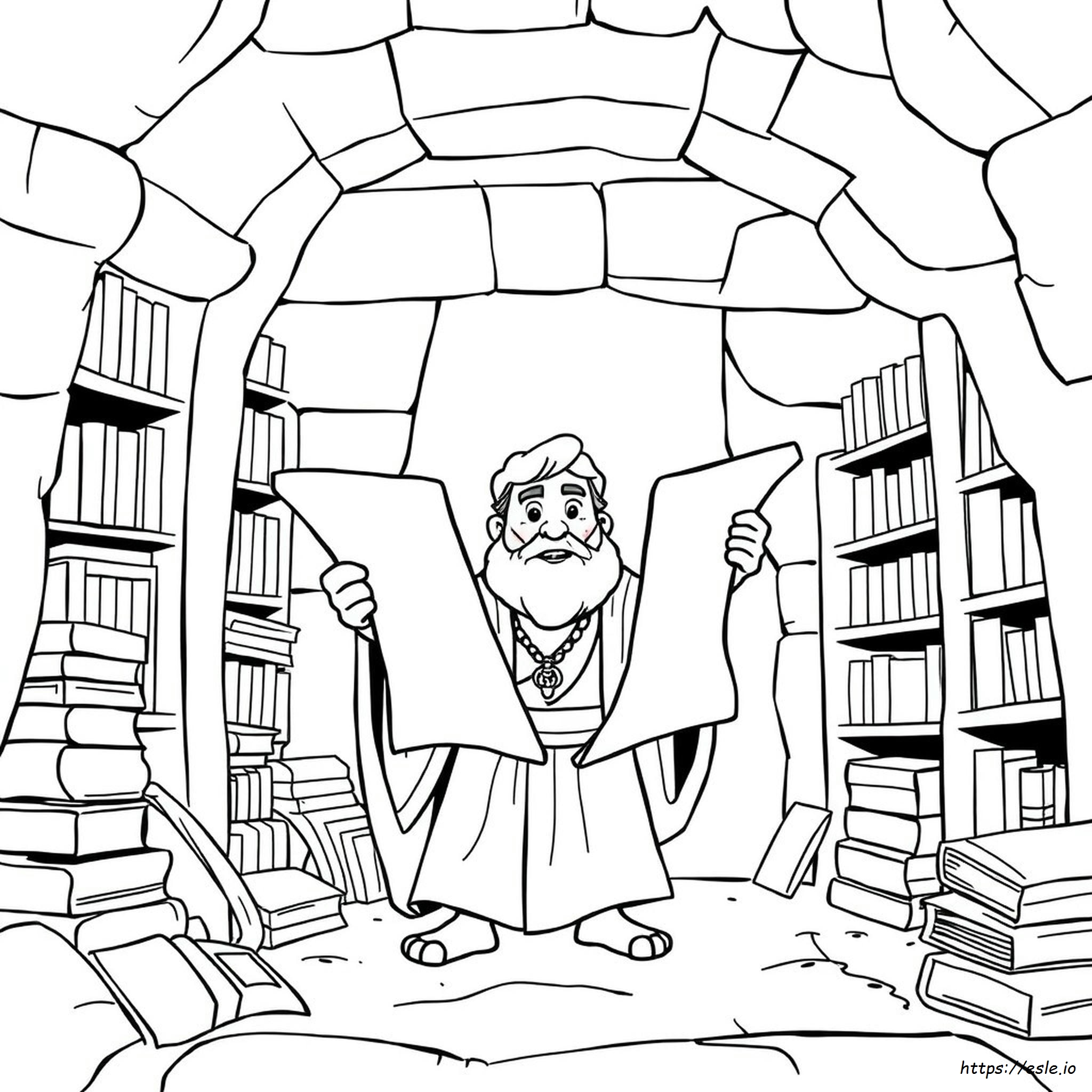 Josiah And The Lost Scroll Coloring Page
