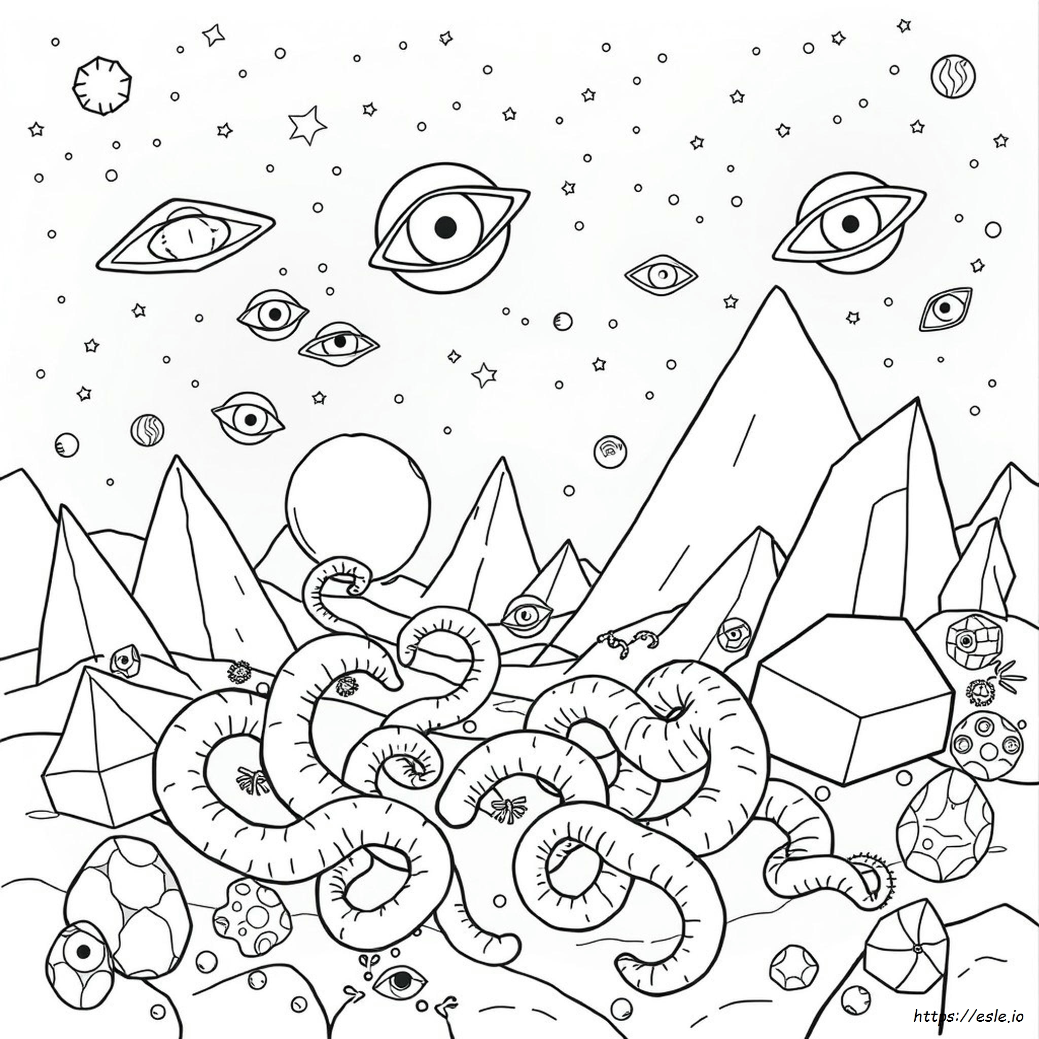 Trippy Dark Coloring Pages