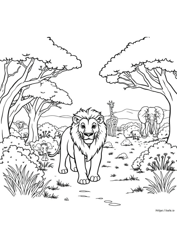 Safari Kleurplaat