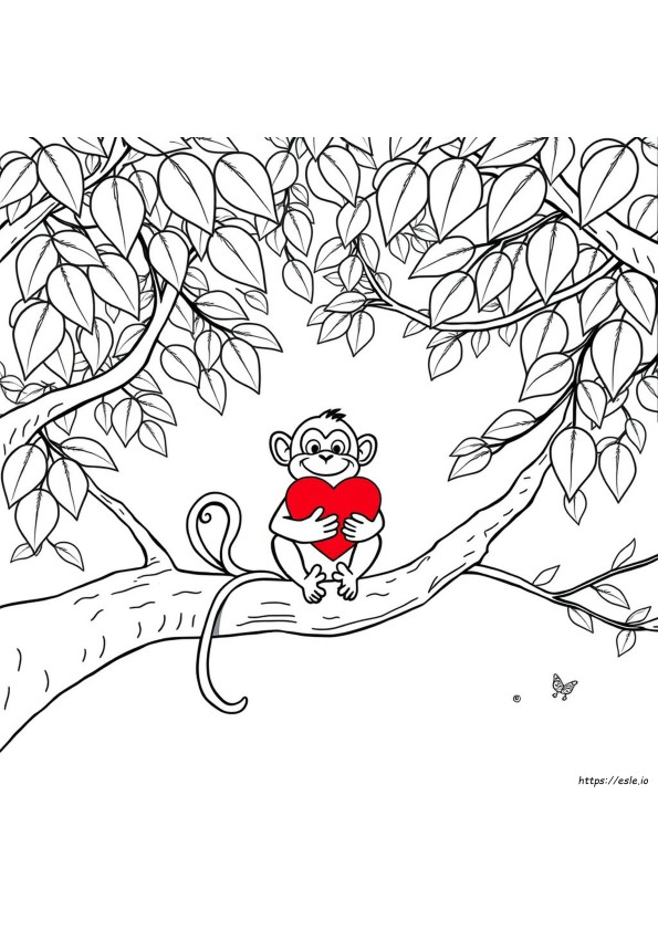 Coloriage D'un Singe