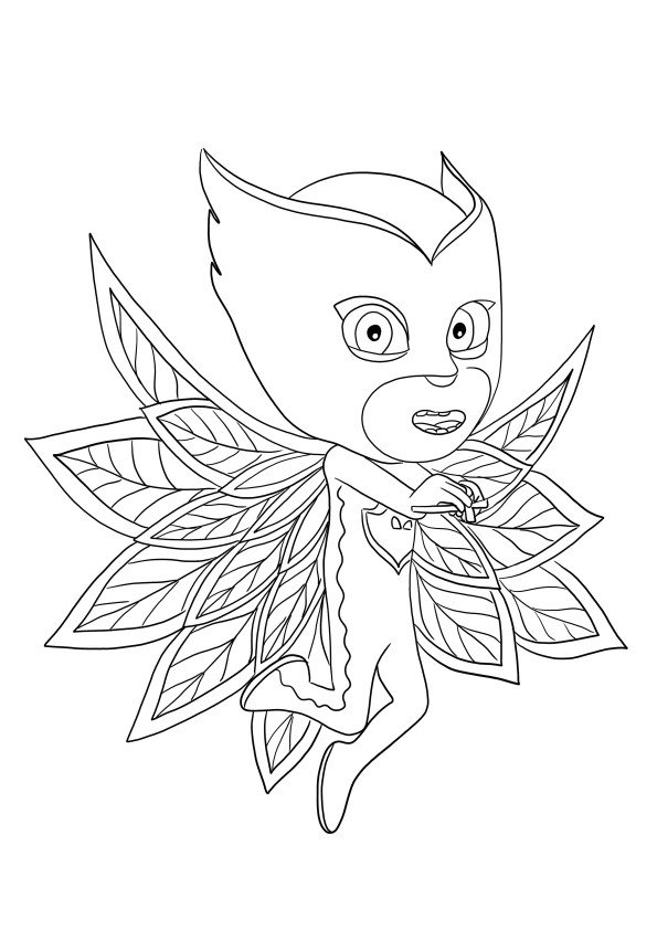 Owlette forme PJ Masks obtient ses pouvoirs s'il est imprimé et coloré gratuitement