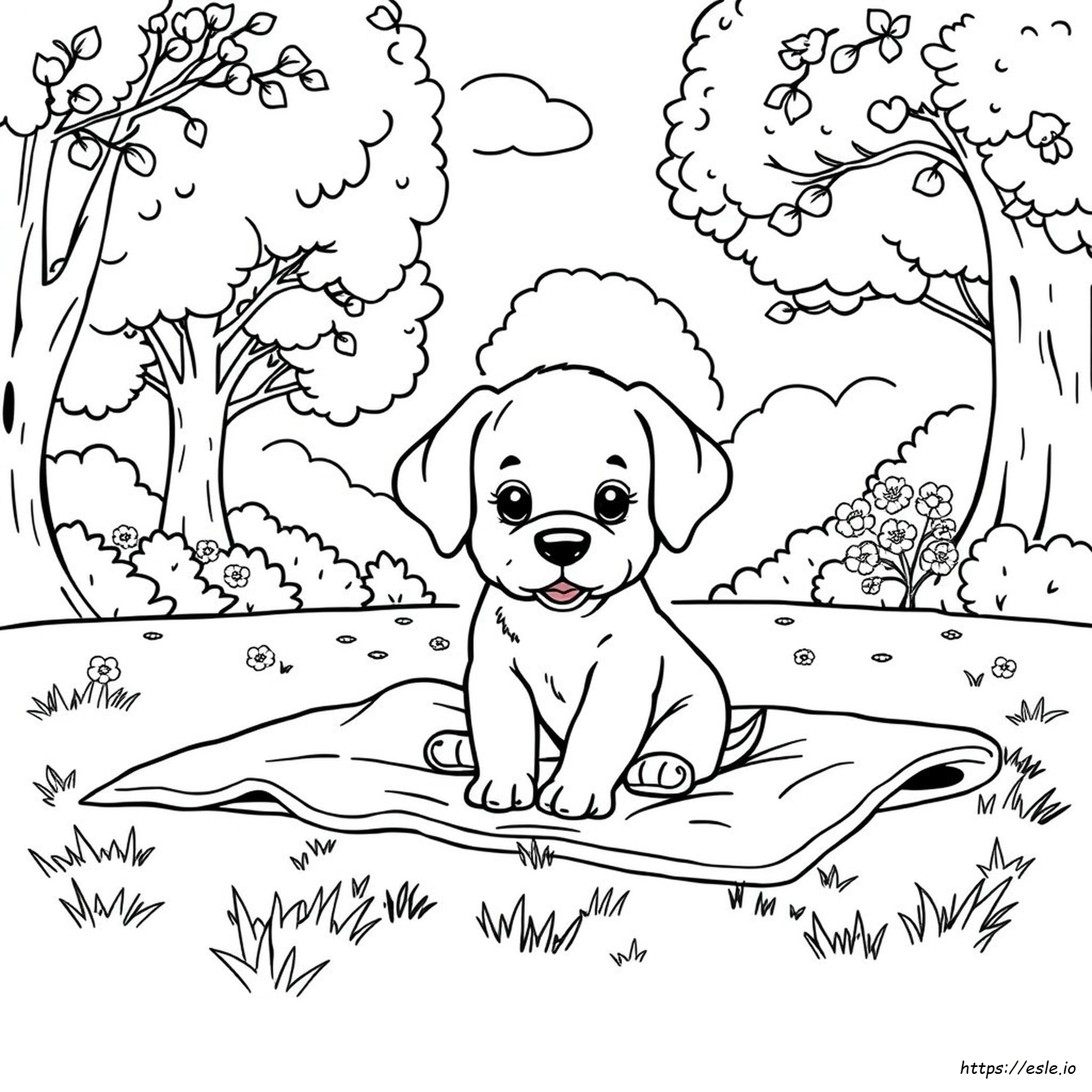 Small Puppy Coloring Pages