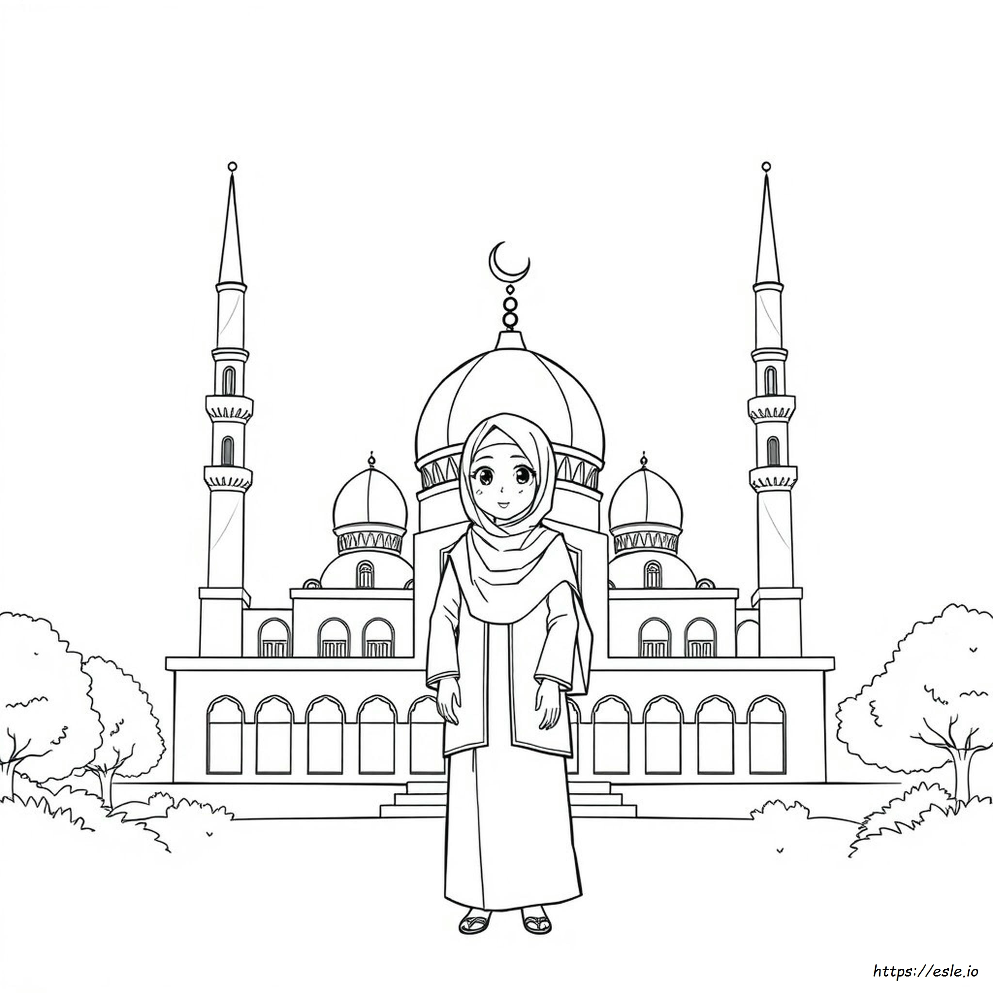 Anime Muslimah Colouring