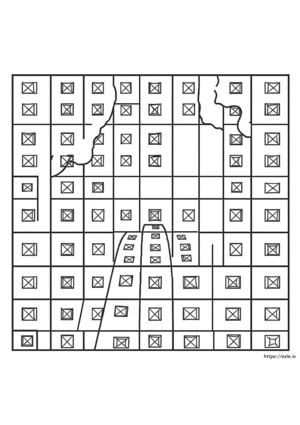 Mystery Grid Coloring Pages For Adults