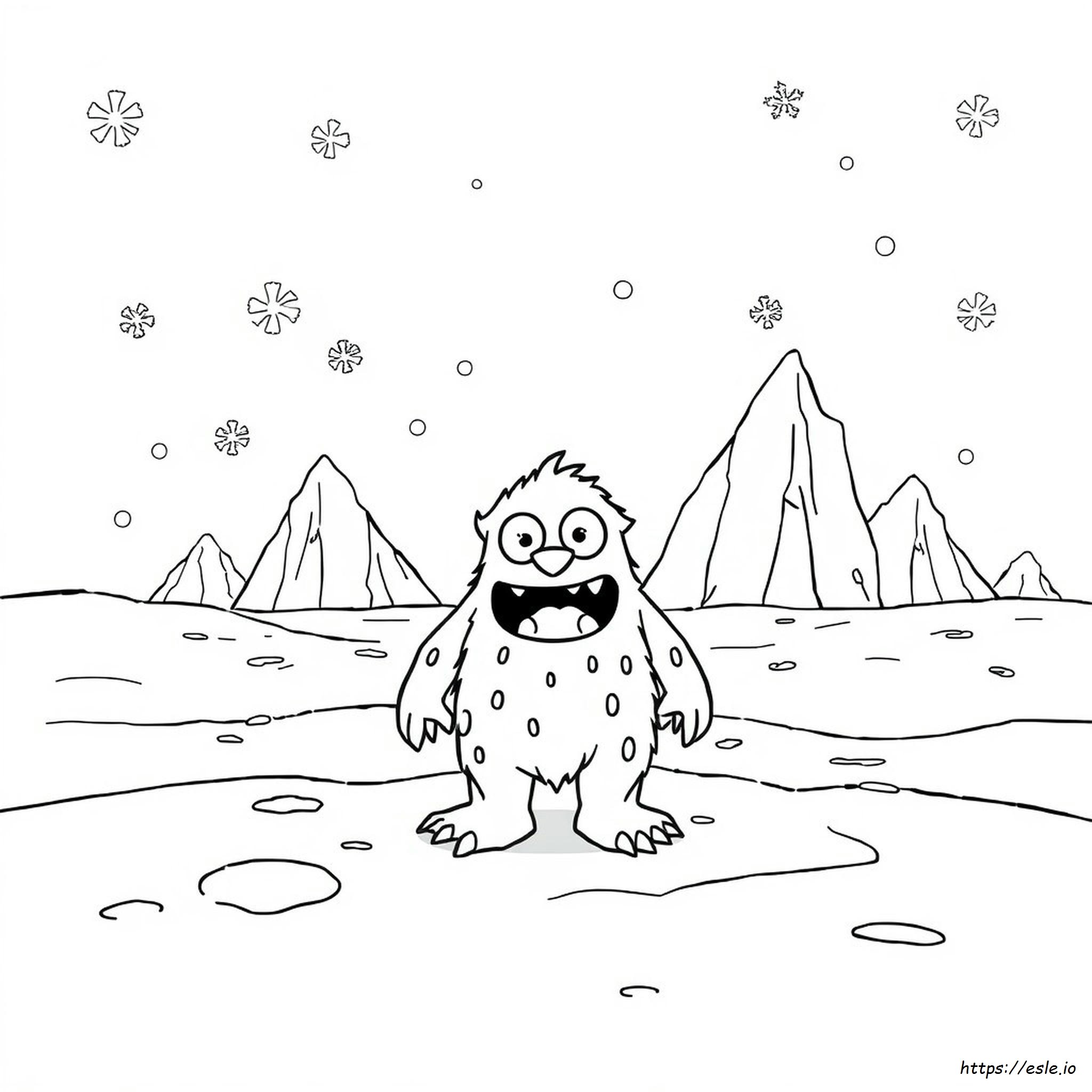 Ice Monster Coloring Page