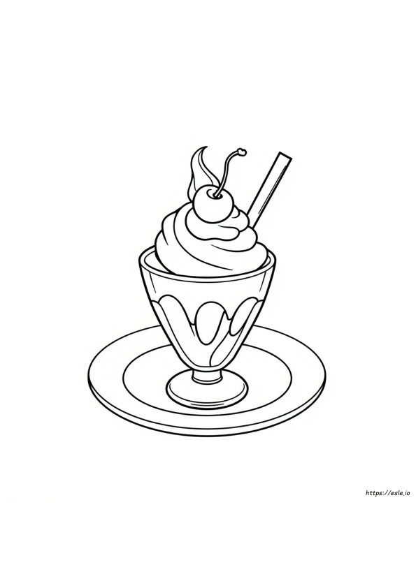 Ice Cream Sundae Coloring