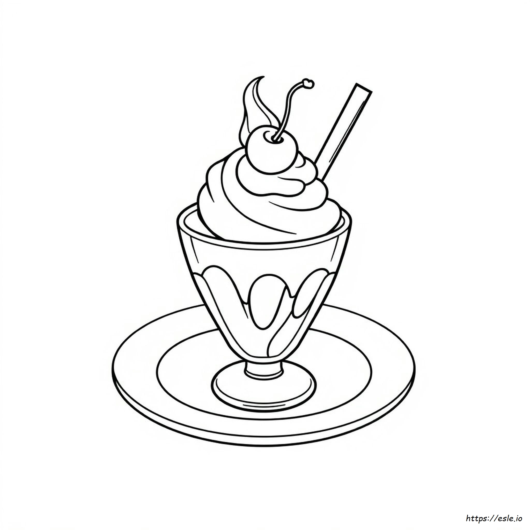 Ice Cream Sundae Coloring