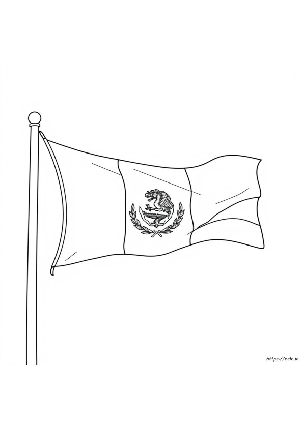 Guatemalan Flag Coloring Page