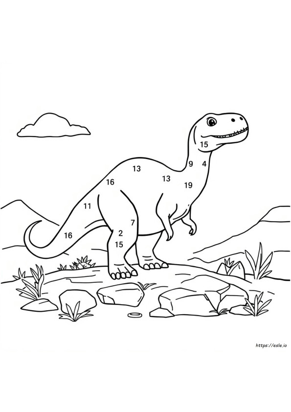 Dinosaurus Väritys Numeroiden Mukaan