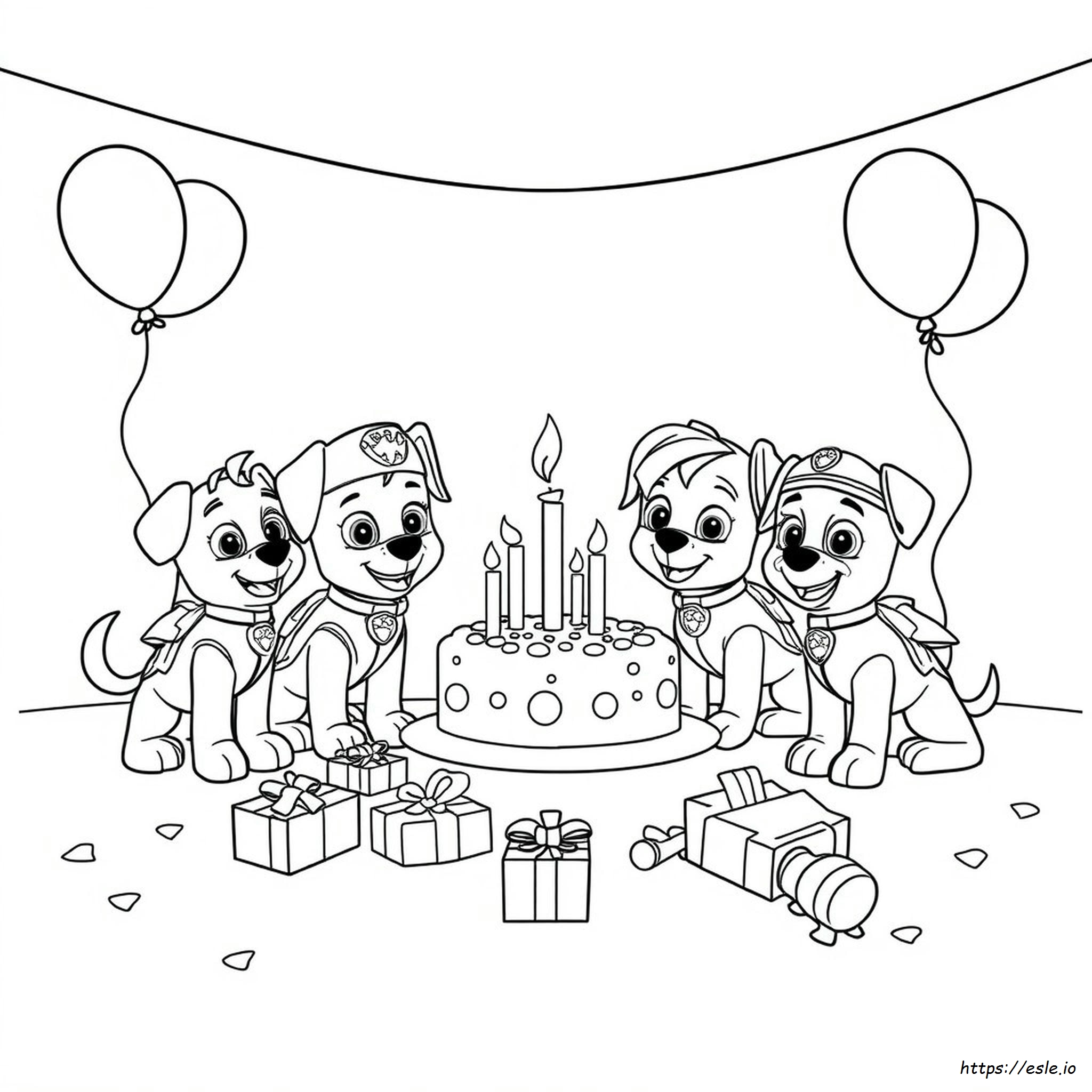Coloriage Pat Patrouille Anniversaire