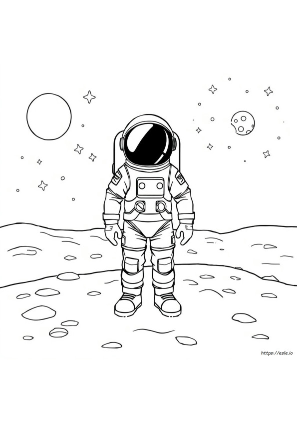 Gambar Mewarnai Baju Luar Angkasa