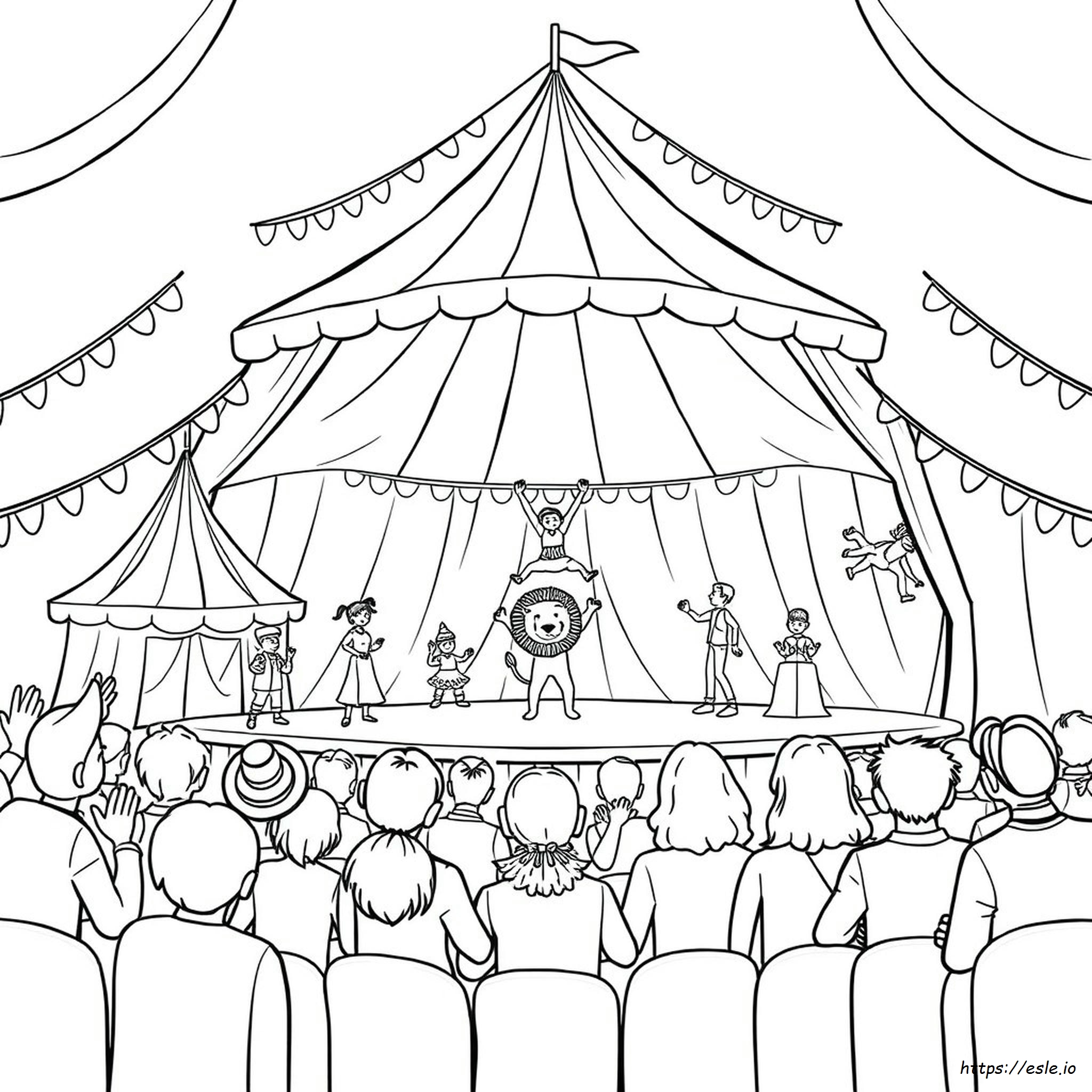 Circo Para Colorear Circo Para Colorear
