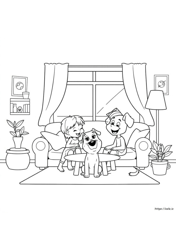 Bluey Familie Ausmalbilder Kostenlos