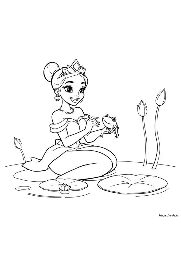 Coloriages Princesse Tiana