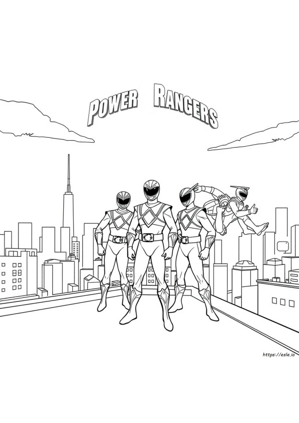 Mighty Morphin Power Rangers Coloring Pages