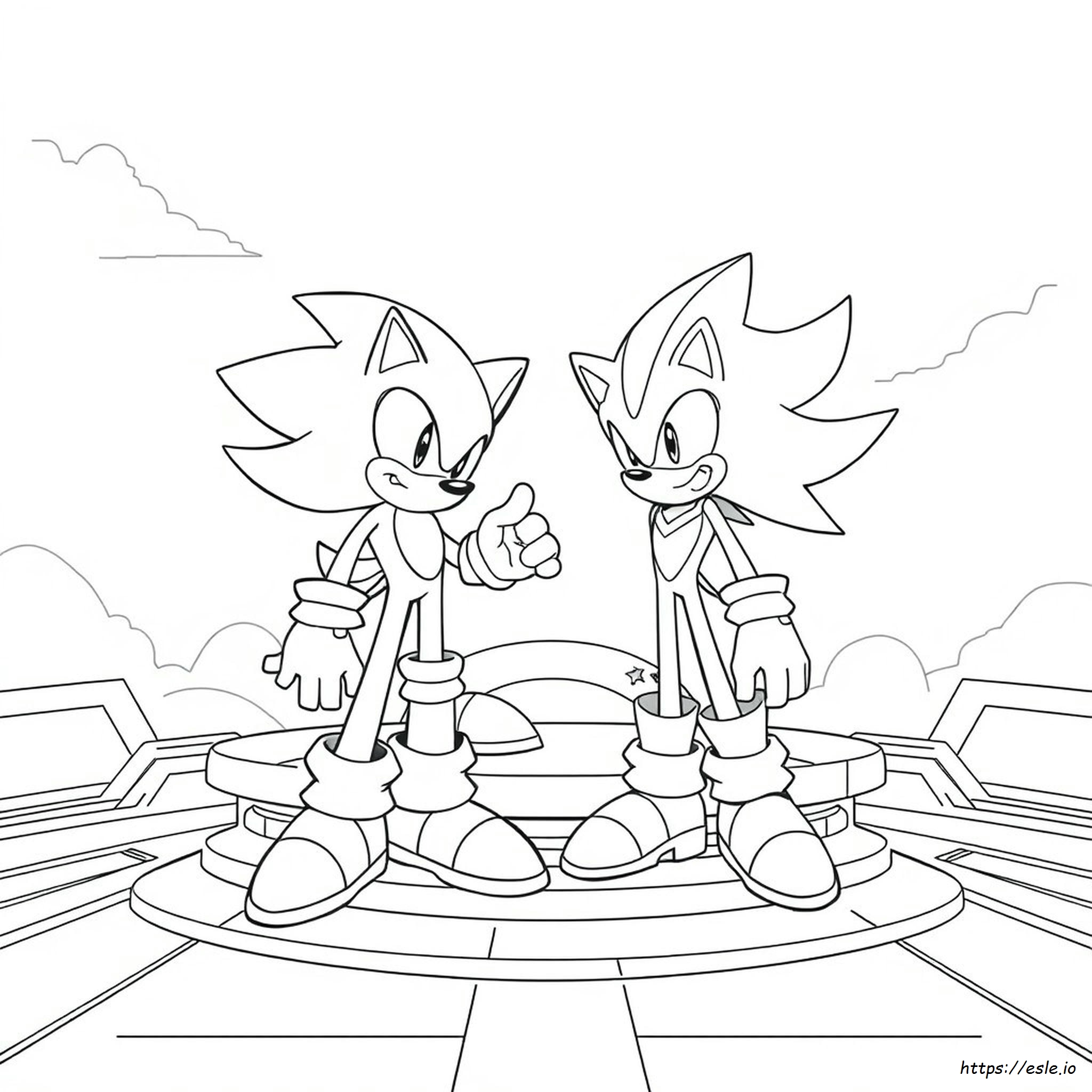 Sonic Gegen Sonic Exe Ausmalbilder