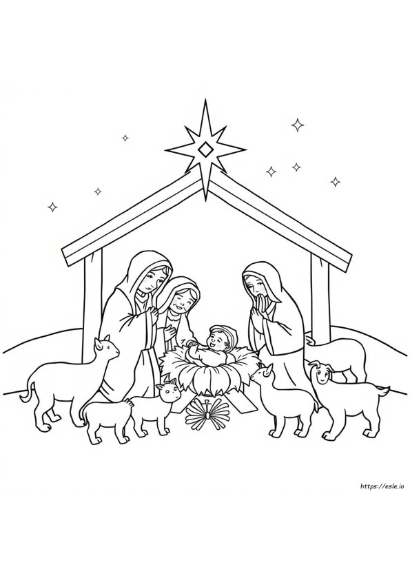 Religious Christmas Coloring Pages