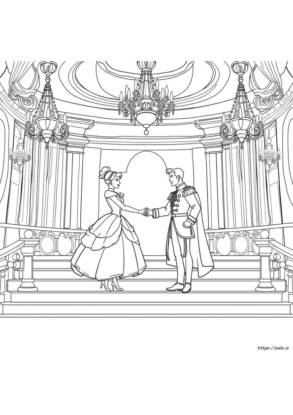 Assepoester En Prins Charming Kleurplaten