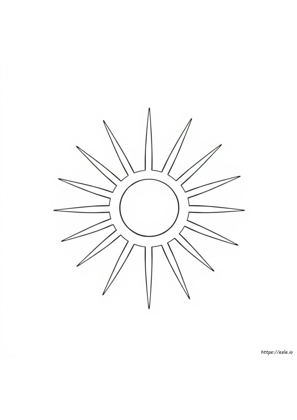 Sol Para Colorear Imprimible