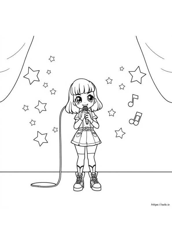 Halaman Mewarnai Anime Melanie Martinez