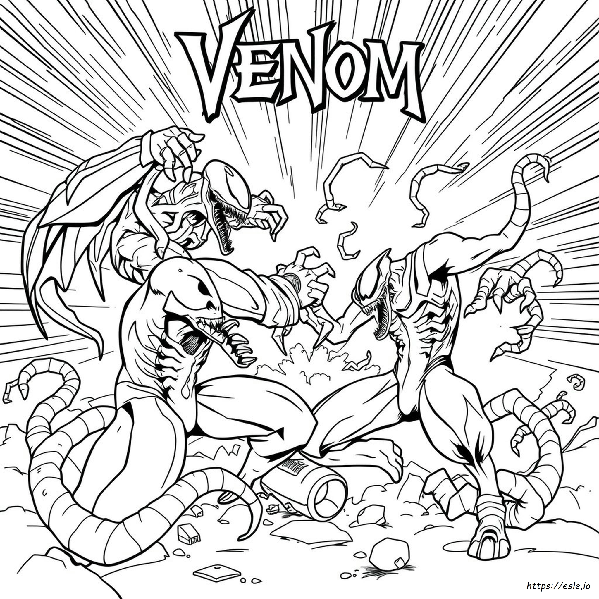 Vs Carnage Coloring Cool Venom Coloring Pages