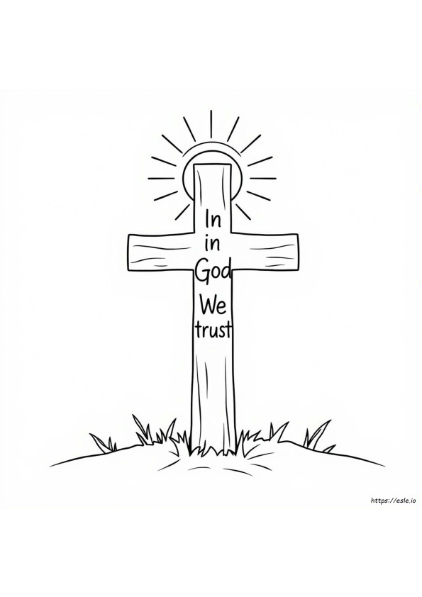 In God We Trust Coloring Page