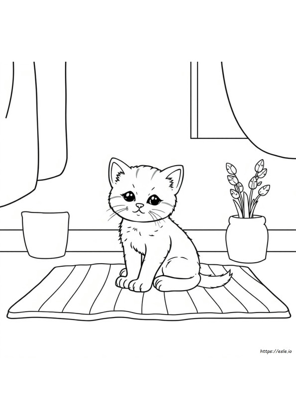 かわいいオレンジのぬりえ