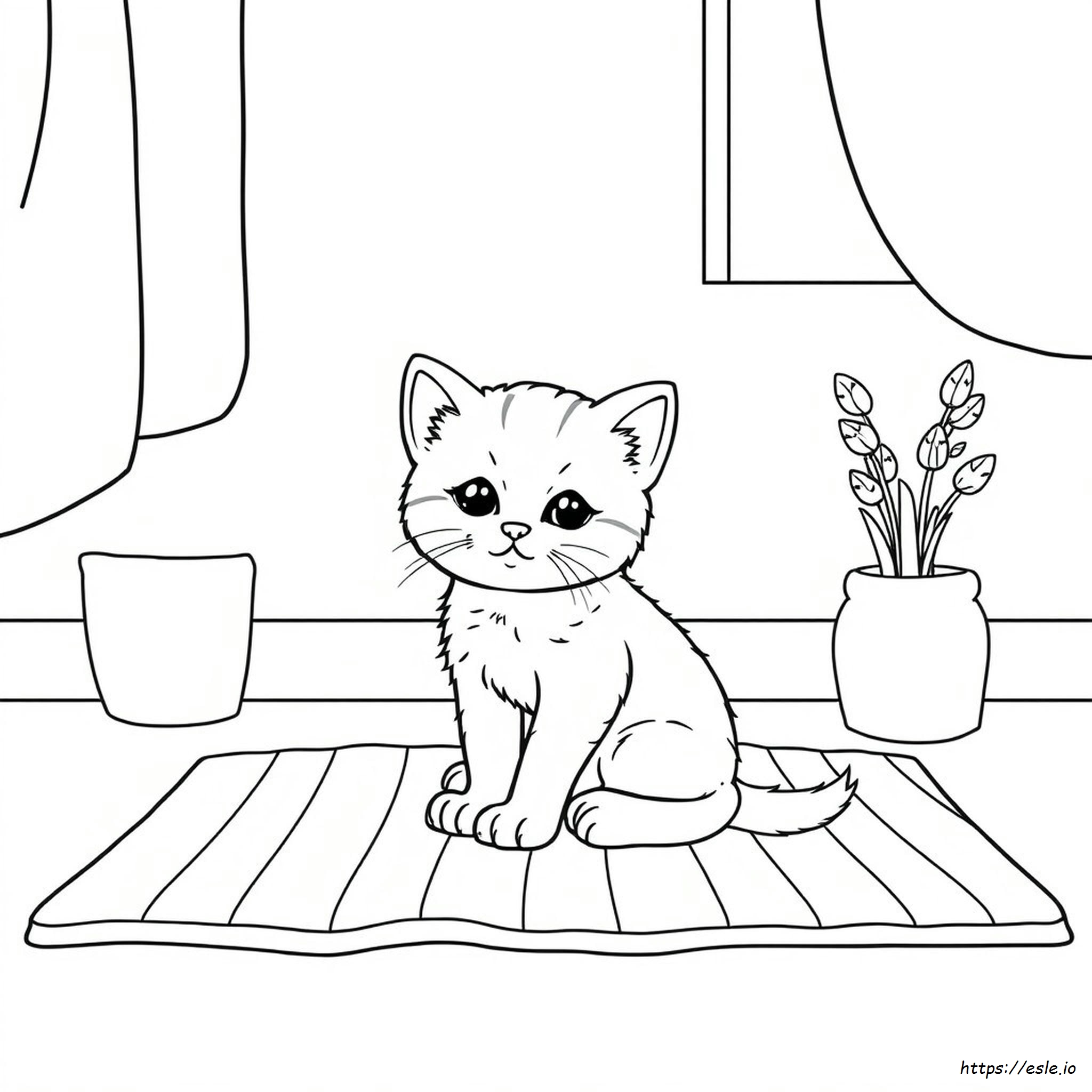 Cute Orange Coloring Page