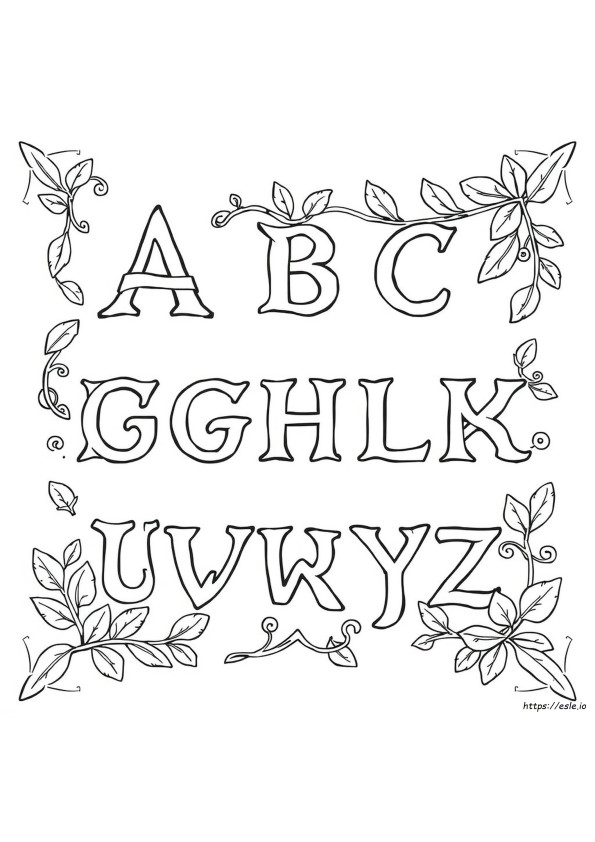 Celtic Alphabet Coloring Pages