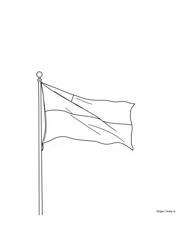 Indonesische Flagge Ausmalbilder